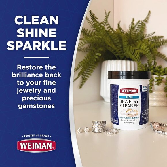 Weiman Fine Jewelry Cleaner Liquid with Cleaning Brush – Restores Shine & Brilli - Picture 3 of 7